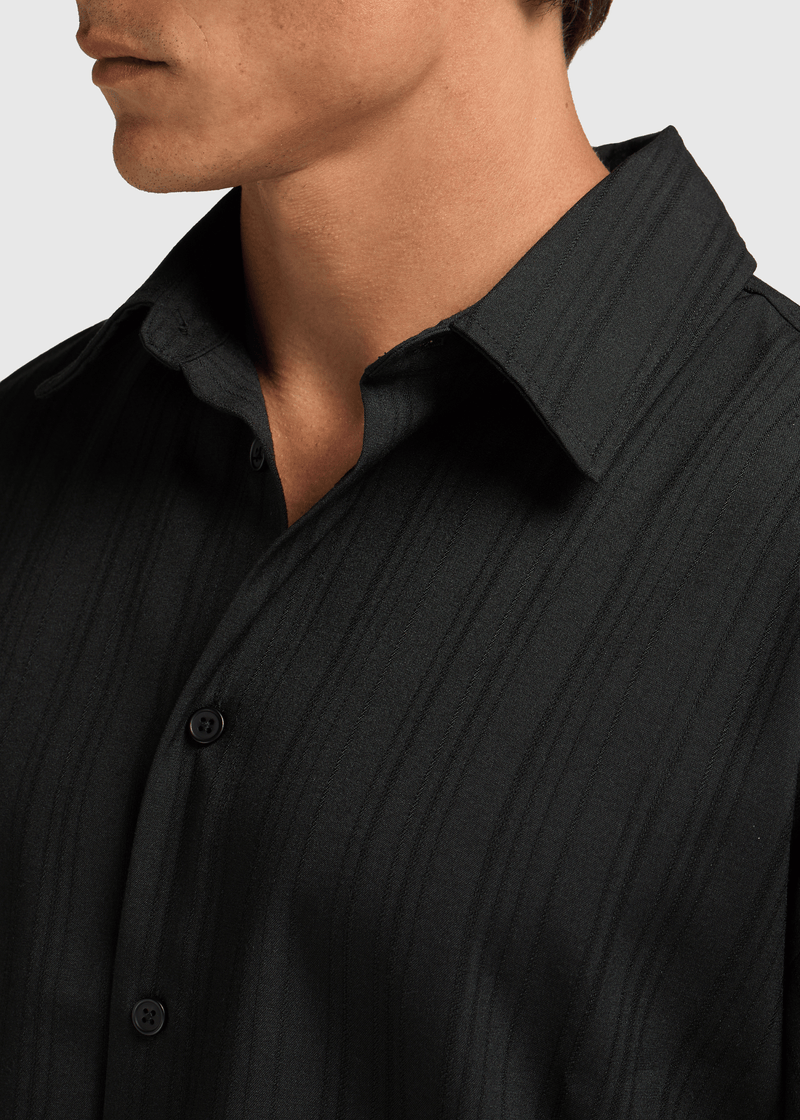 Jacquard Summer shirt - Black