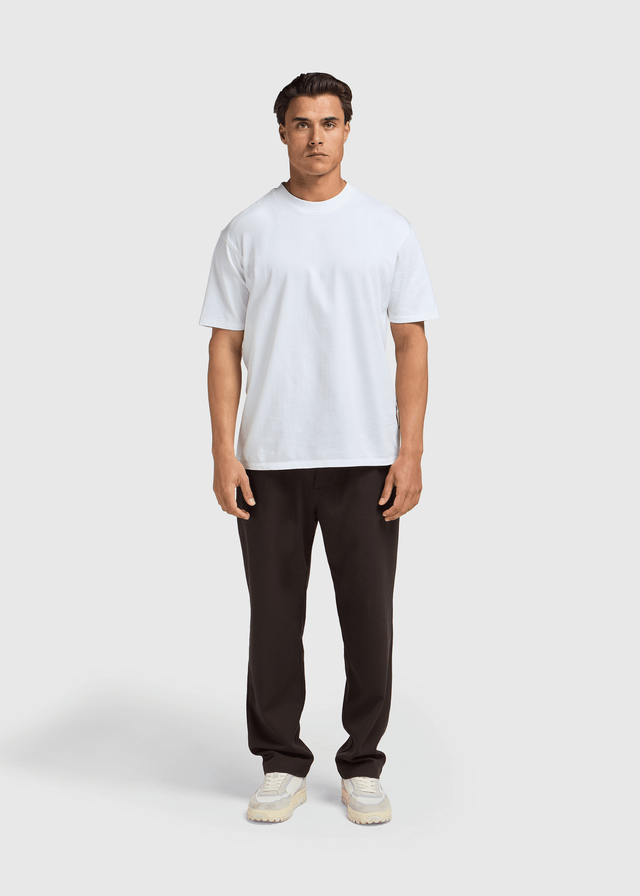 Reguläres Basic T-Shirt – Weiß