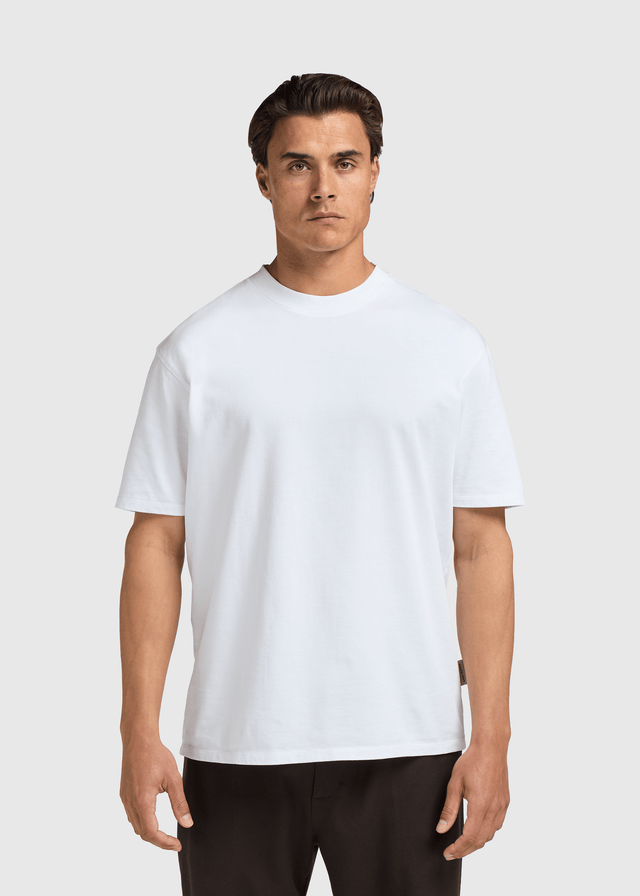 Reguläres Basic T-Shirt – Weiß
