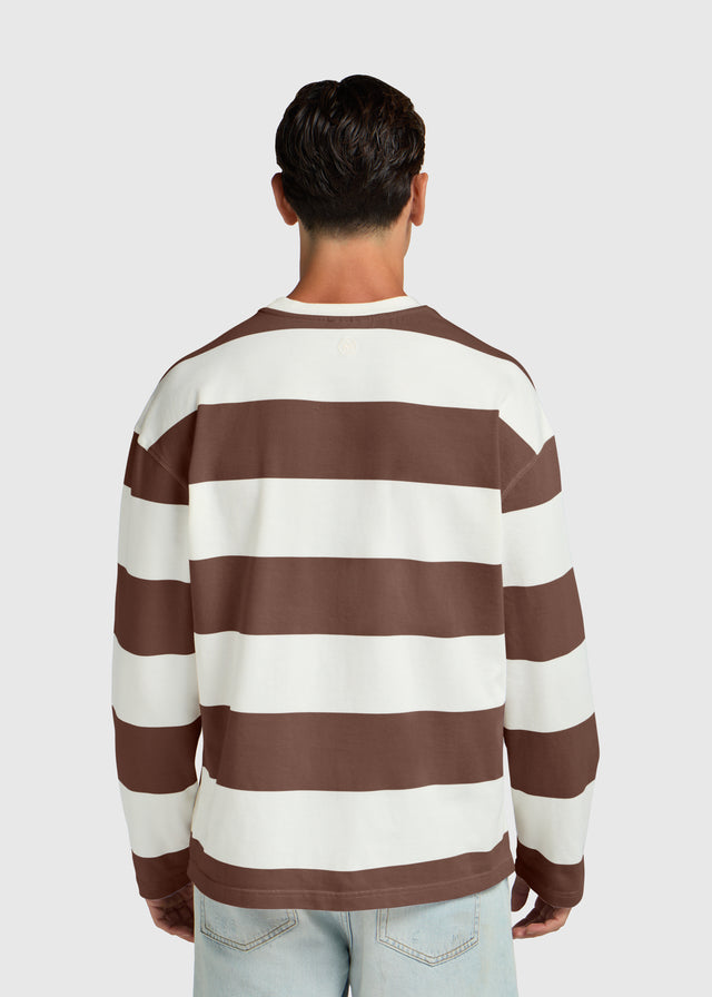 Big Stripe Longsleeve - Chocolate Brown