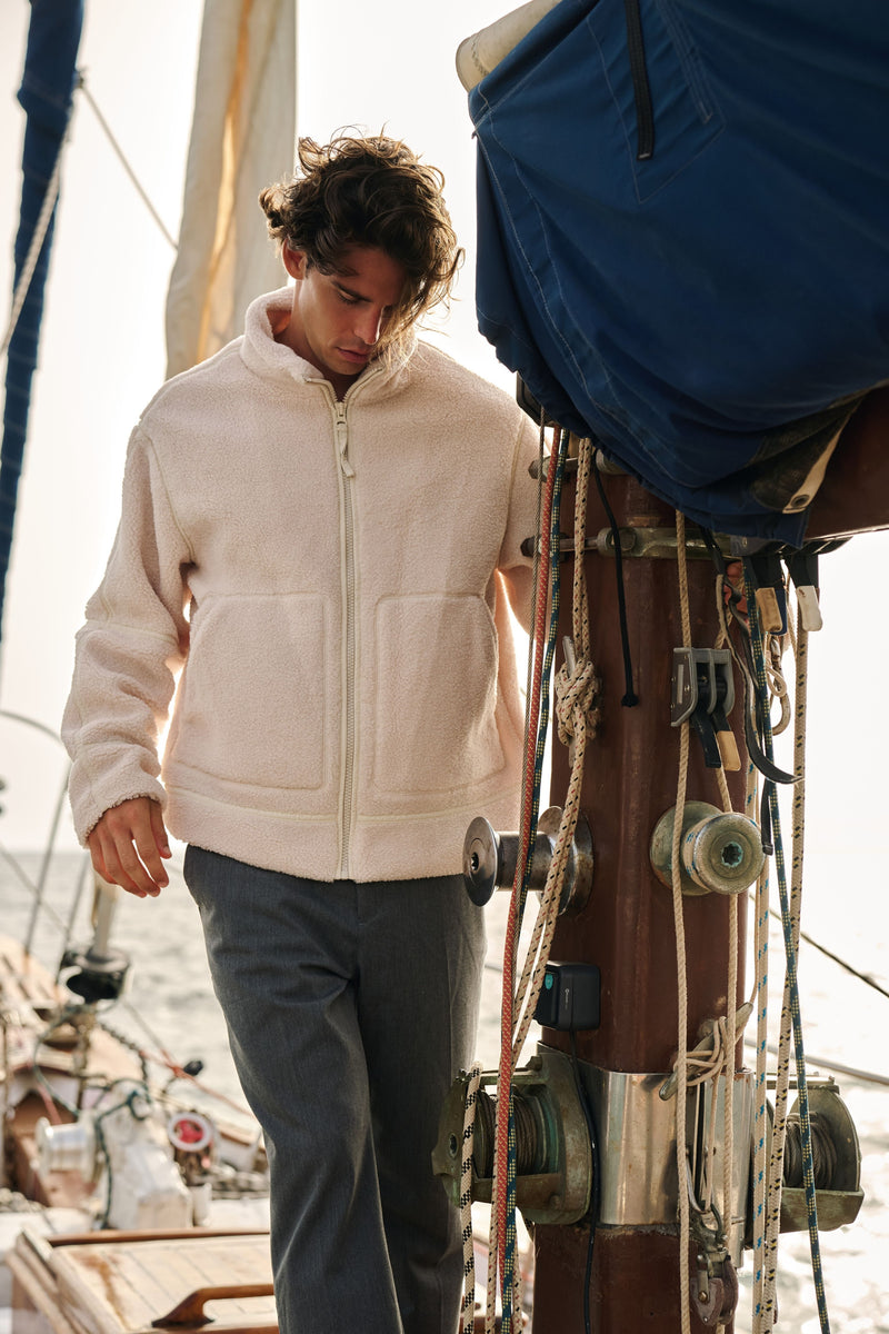 Teddy Tape Jacket - White Sand