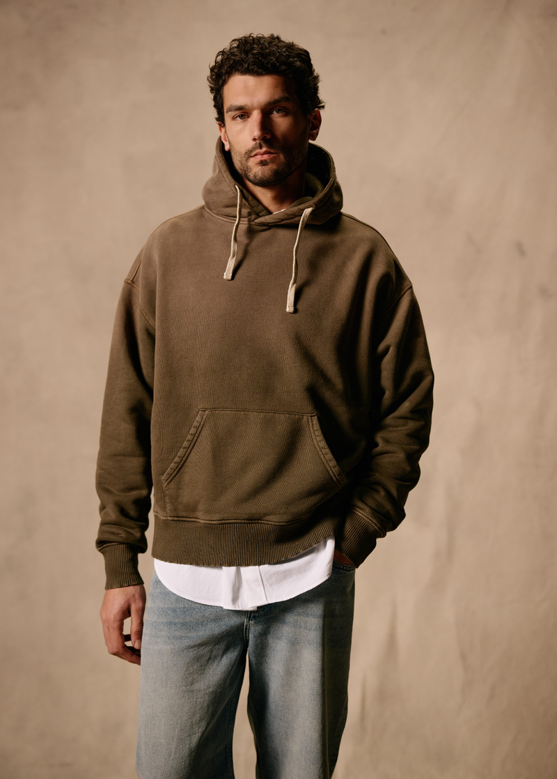 Kapuzenpullover mit Farbverlauf – Braun