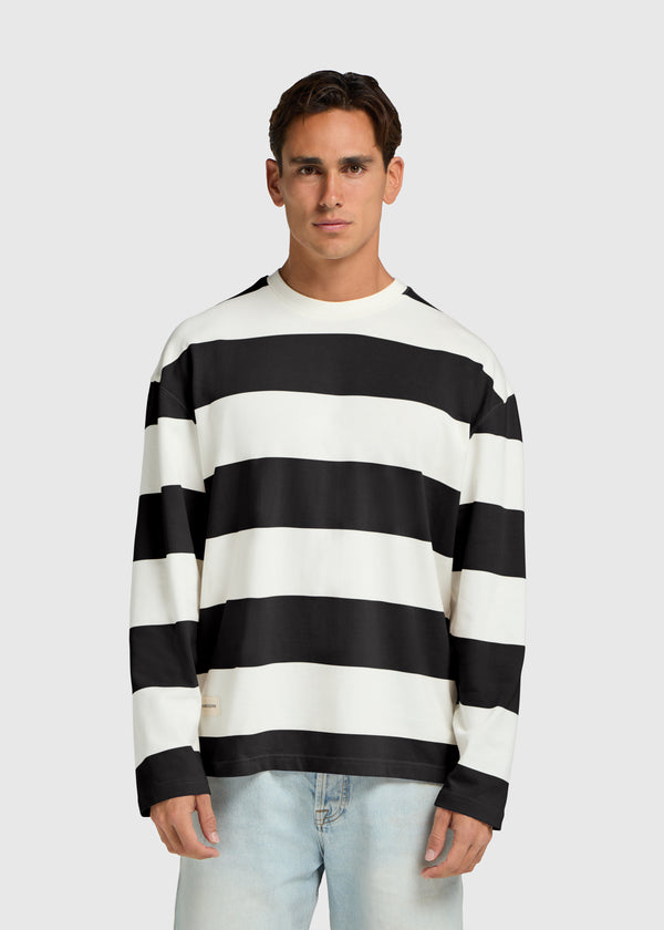 Big Stripe Longsleeve - Off Black