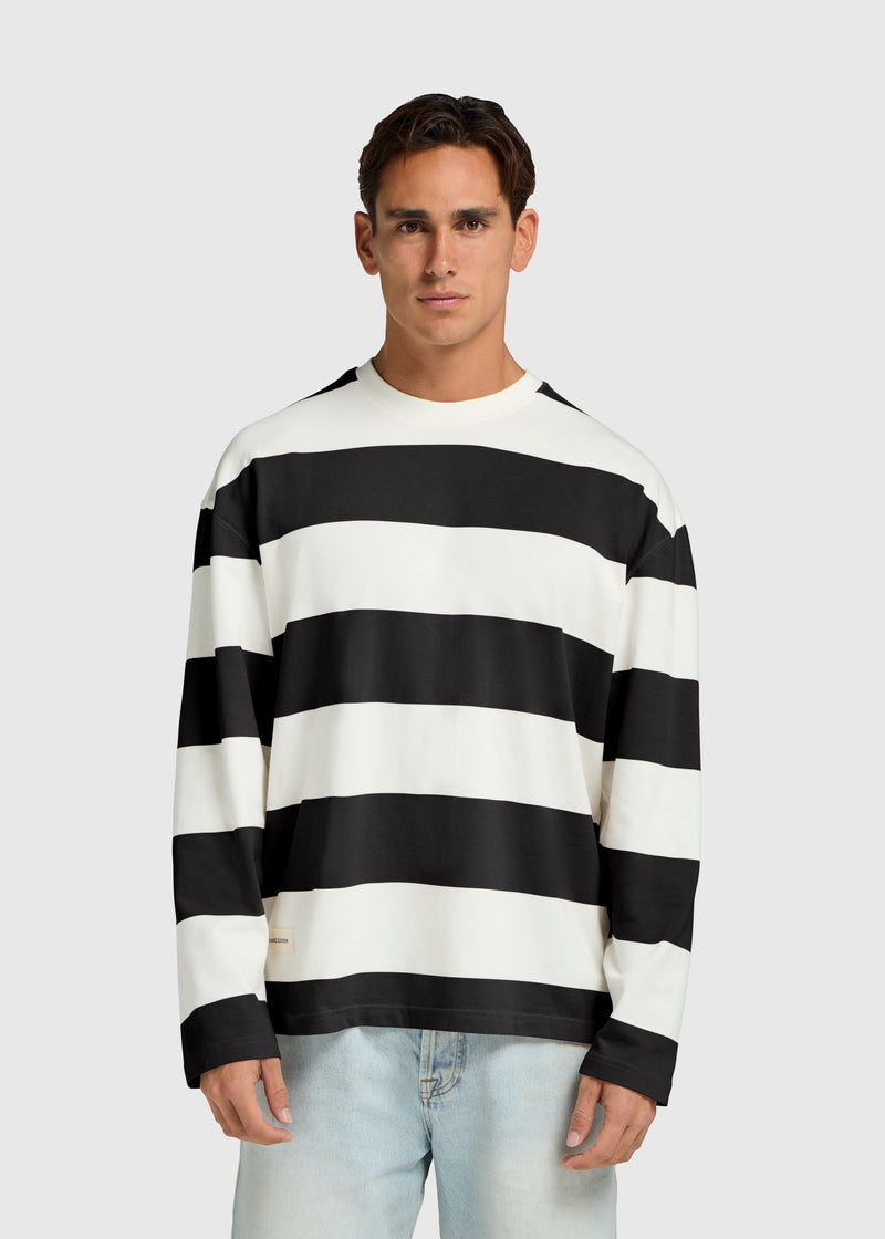 Big Stripe Longsleeve - Off Black