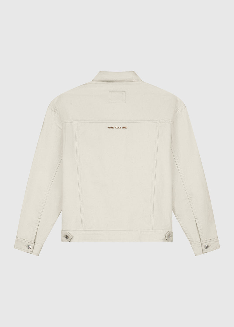 Premium Denim Jacket - Oatmeal
