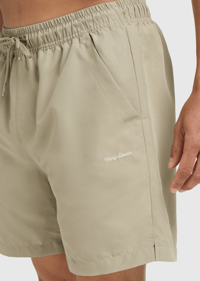 Clean Badeshort – Schiefergrün