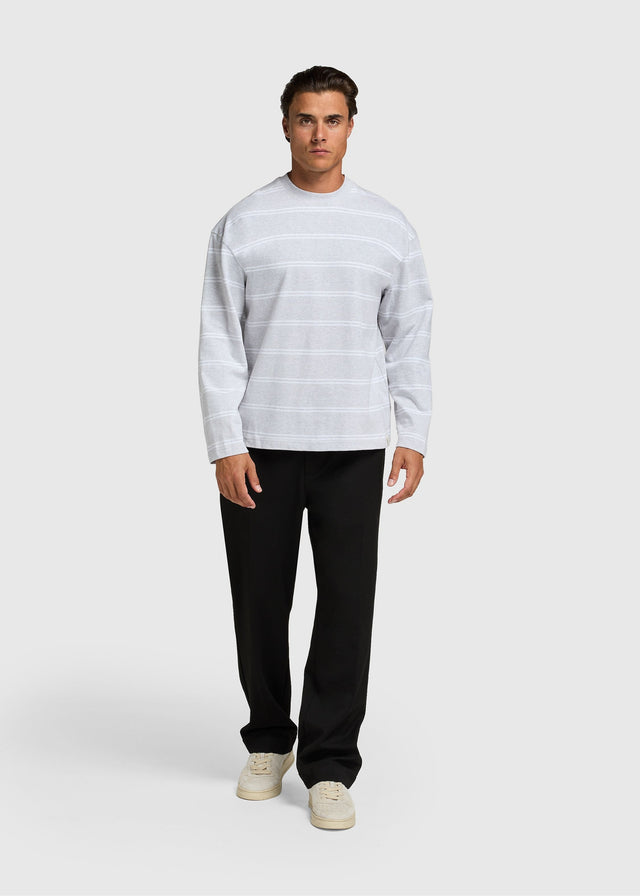 Stripe Longsleeve - White Melange