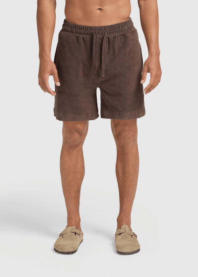 Frottee-Shorts – Espresso