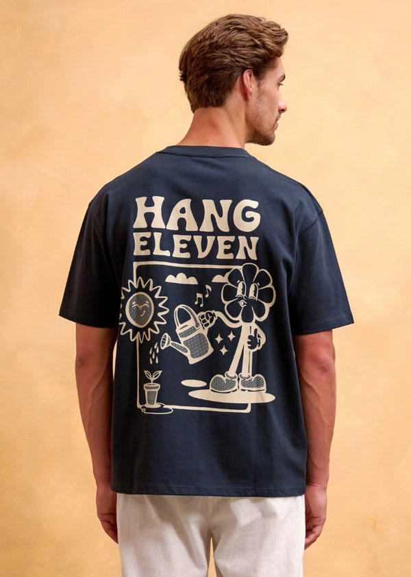 Organic Gardening Tee - Navy Blue