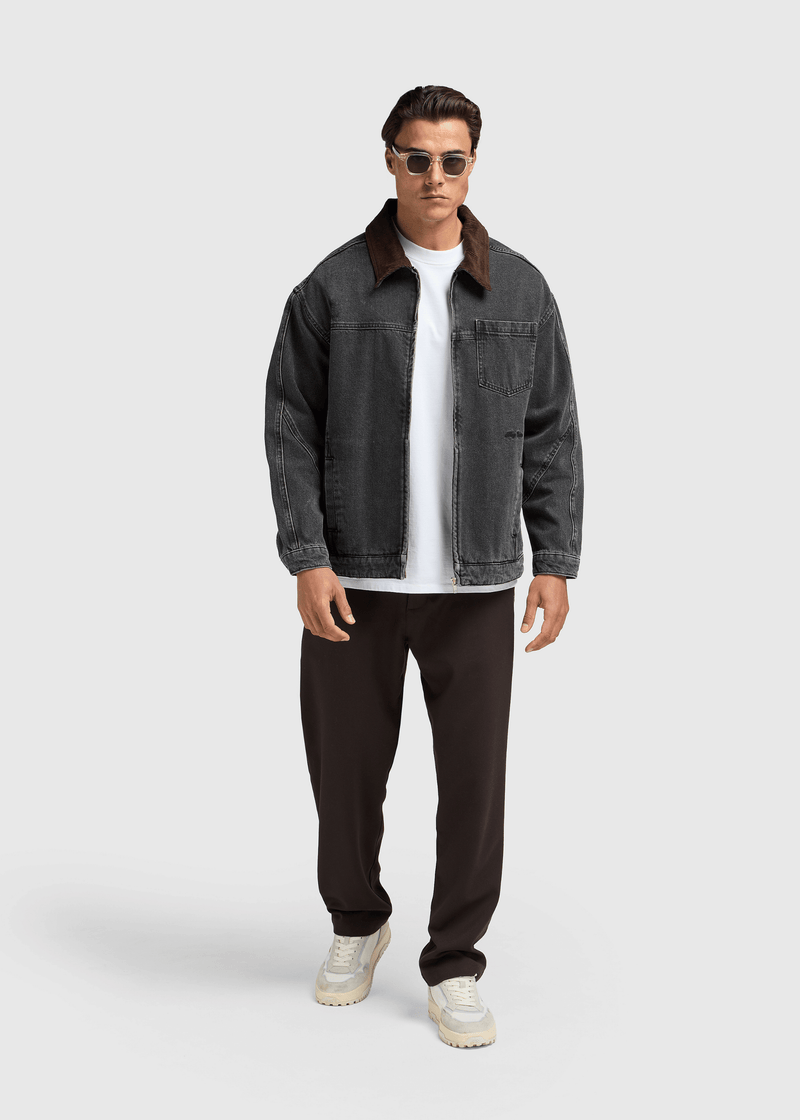 Ozzy Denim Jacket - Washed Black – Hang Eleven