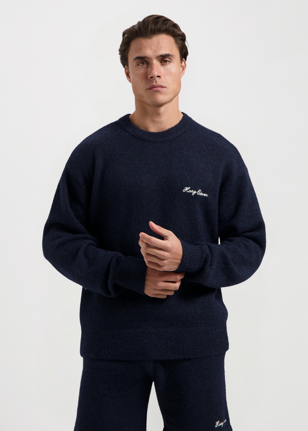 Soft Knitted Set - Navy Blue