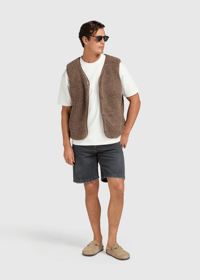 Premium Teddy Vest - Brown