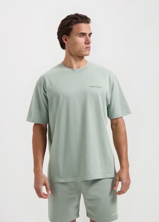 Blumen-T-Shirt – Grün