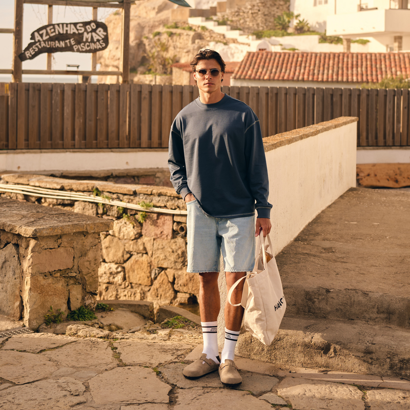 Contrast Longsleeve - Ombre Blue