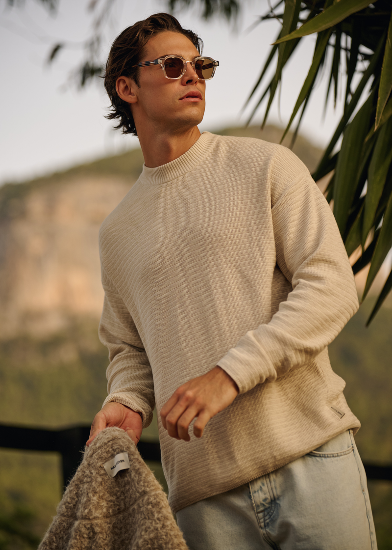 Fancy Structure Crewneck - Sand