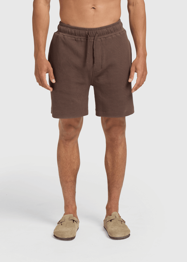 Entspannter Waffel-Short – Espresso