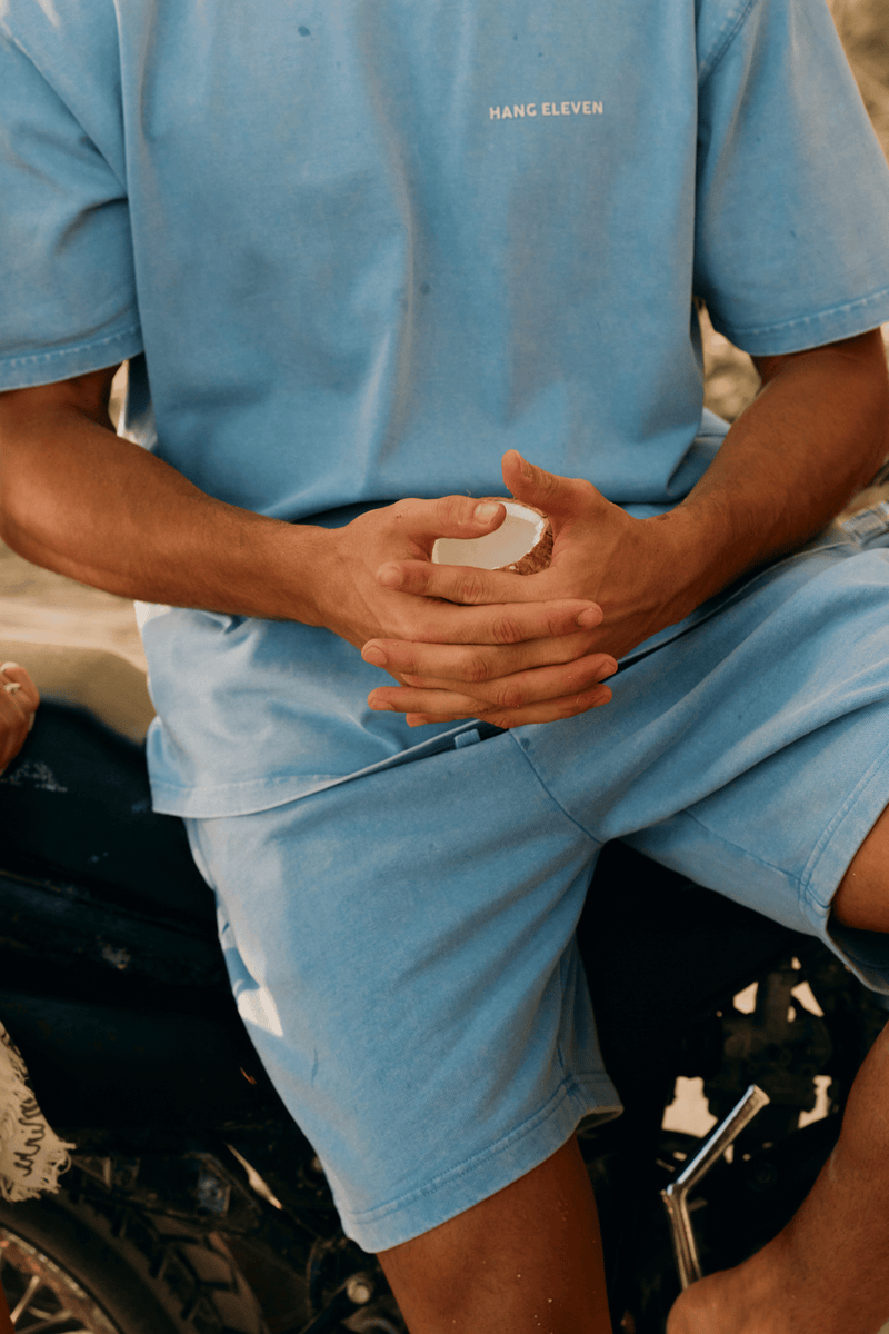 Washed Essential Tee - Light Blue