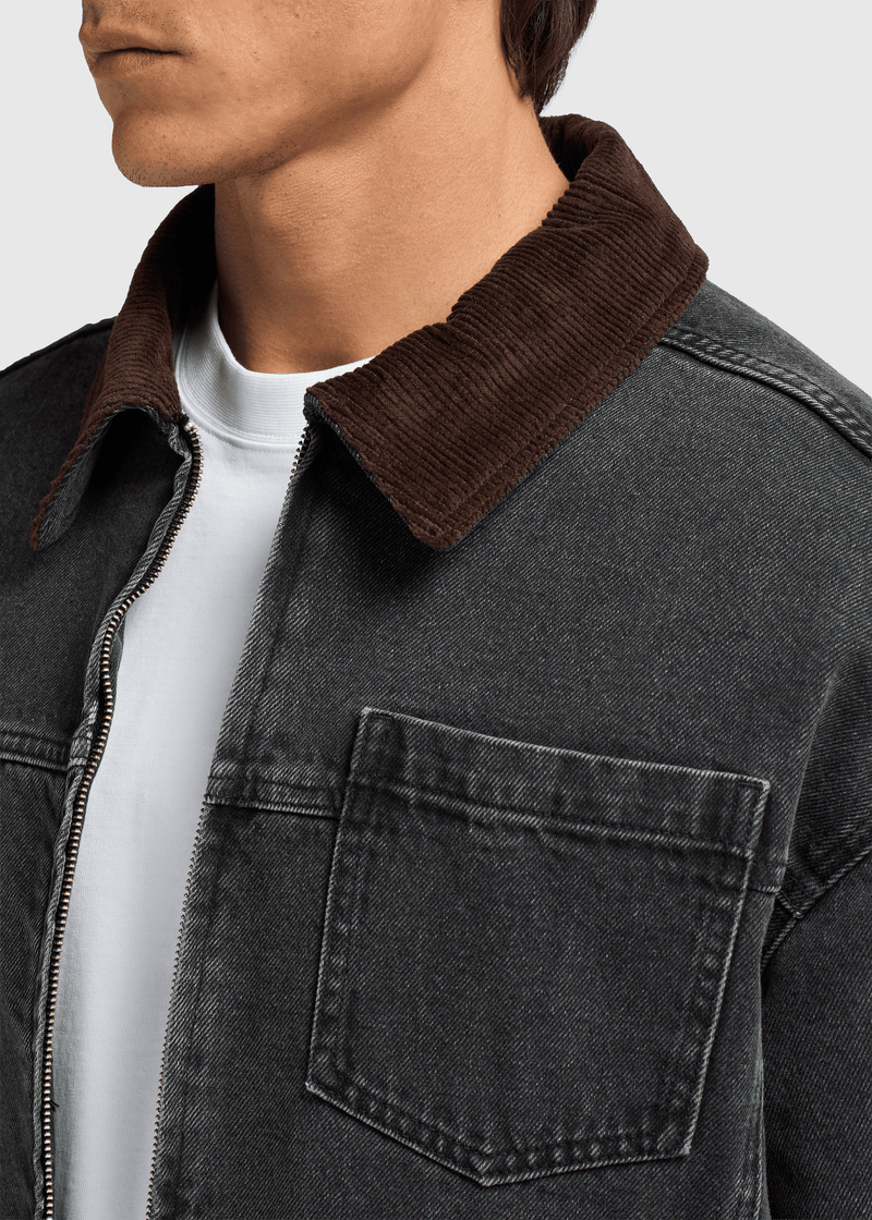 Ozzy Denim Jacket - Washed Black – Hang Eleven