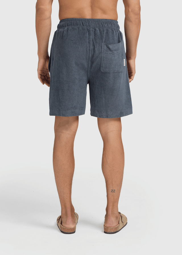 Frottee-Shorts – Marineblau