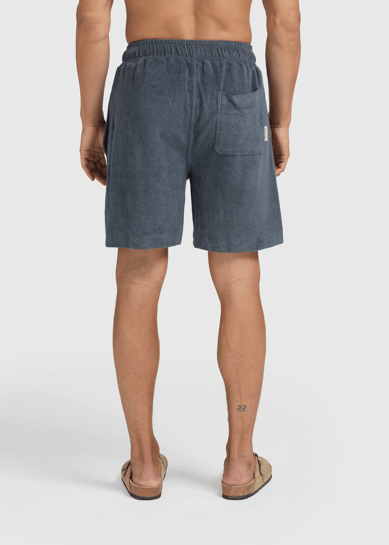 Short en tissu éponge - Marine