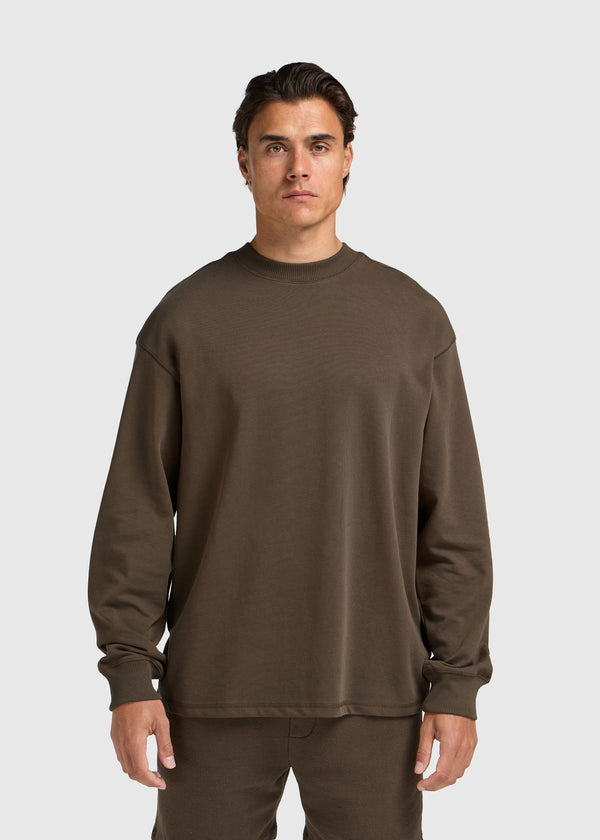 Vintage Washed Heavy Longsleeve - Brown