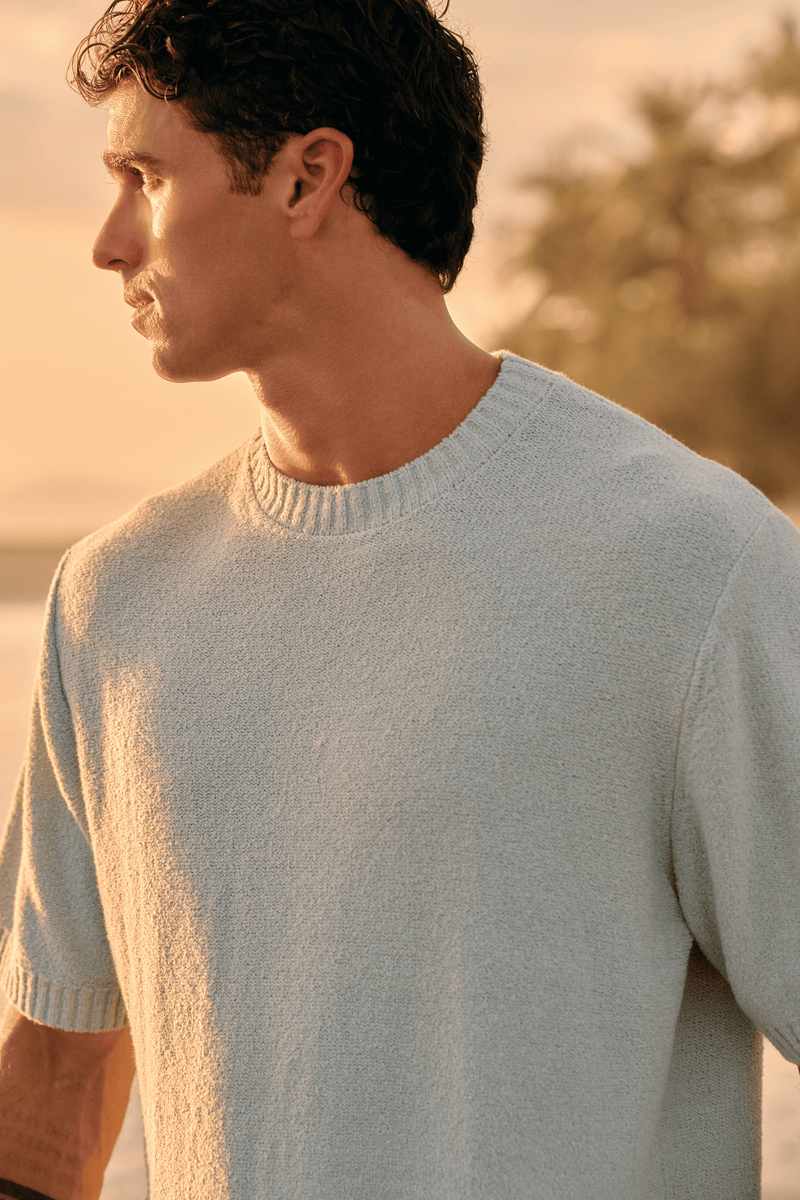 Loop Knit Tee - White