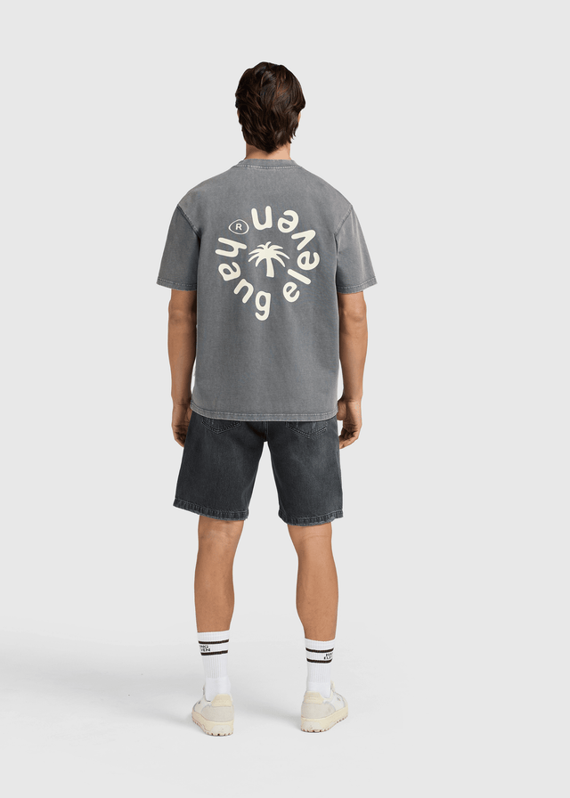 T-shirt Palmier - Gris Délavé