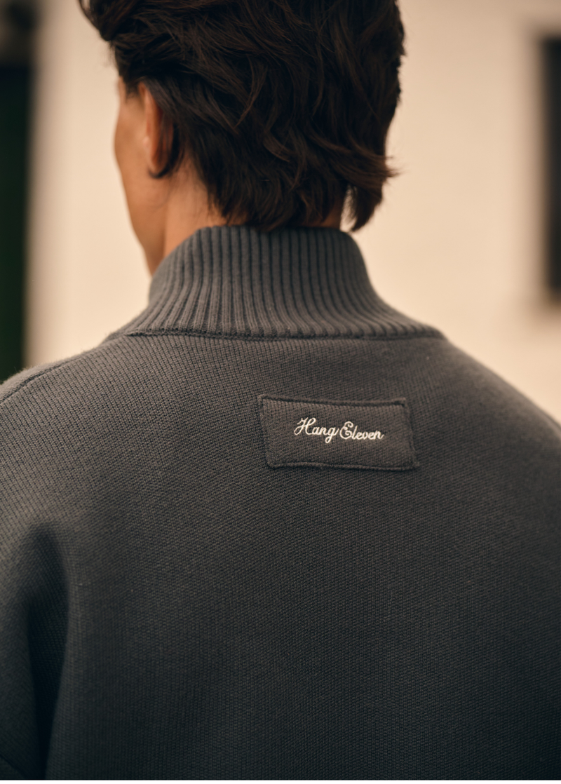 Gilet en maille entièrement zippé - Anthracite
