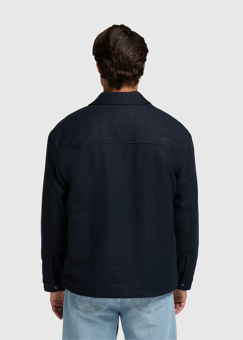 Herringbone Shirt - Navy Blue