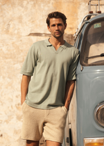 Knitted Polo - Sage Green