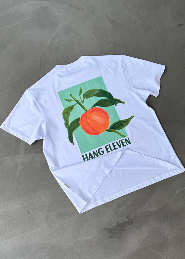 Heavy Peach Tee - White