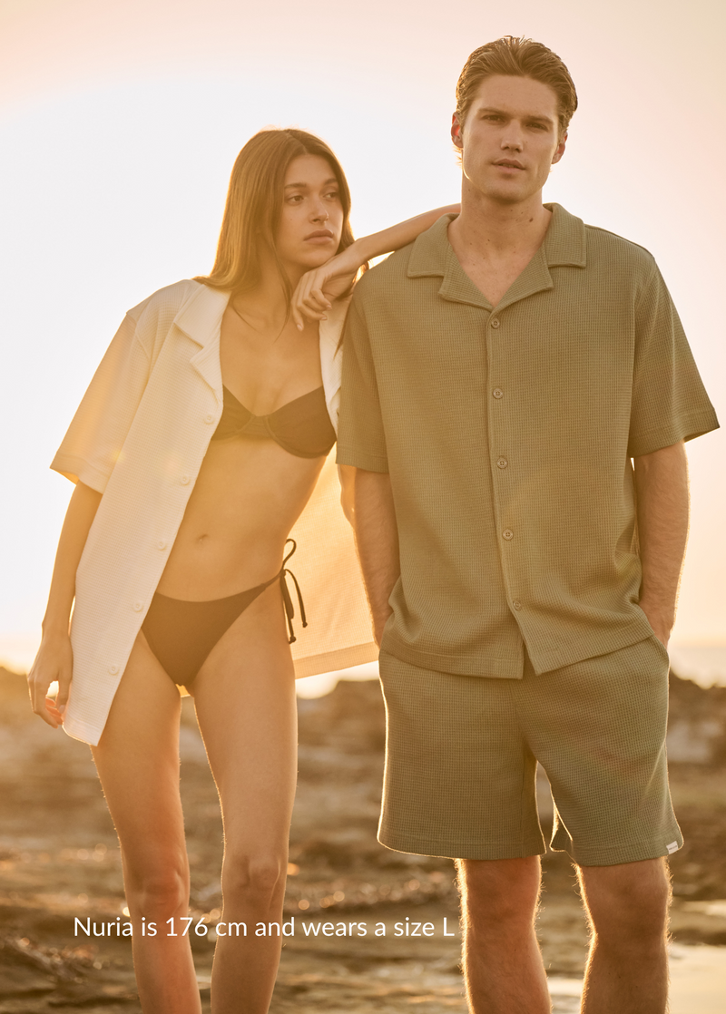 Waffelhemd - Weißer Sand