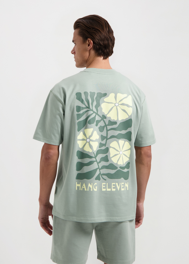 Blumen-T-Shirt – Grün