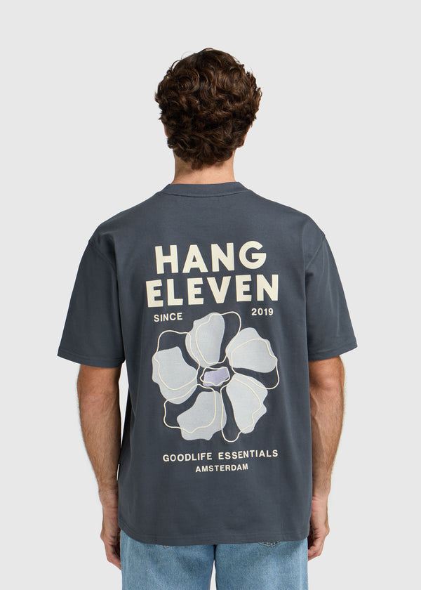 Floral Tee - Ombre Blue