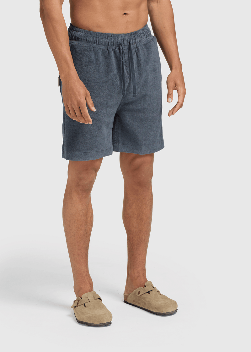 Short en tissu éponge - Marine