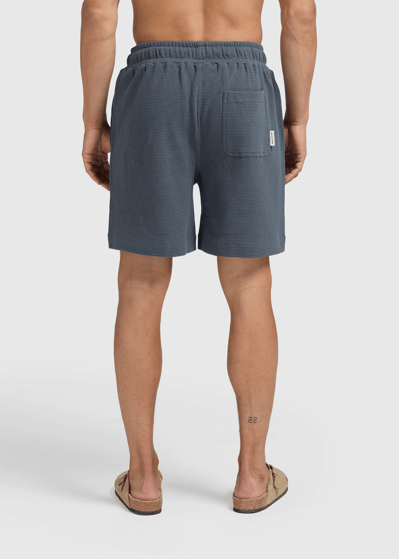 Relaxed Waffle Short- Navy Blue