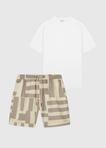 Stripe Swim Short Set - Sand