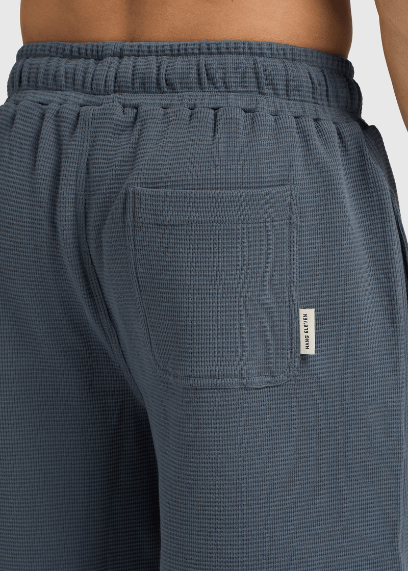 Relaxed Waffle Short- Navy Blue