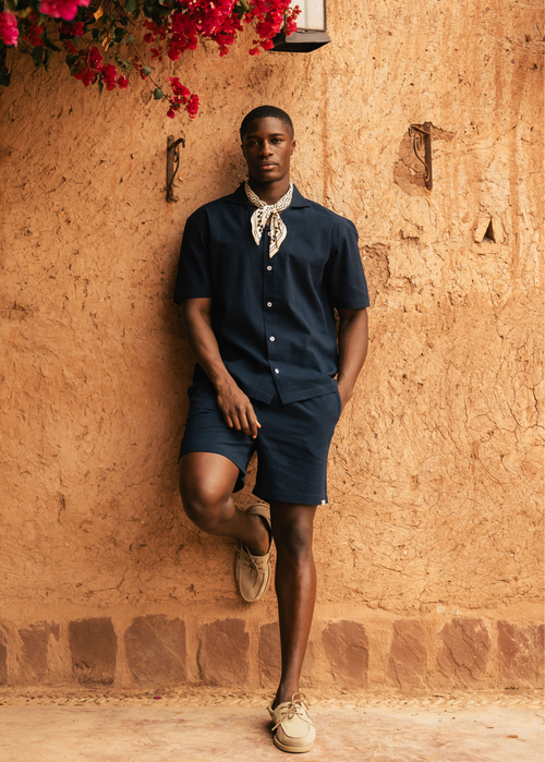 Uni Slub Short - Navy Blue