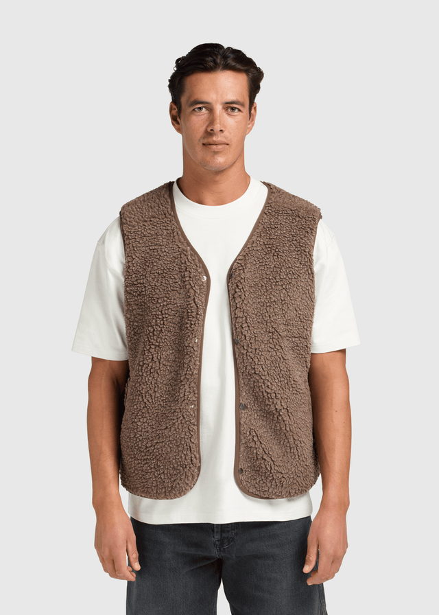 Premium Teddy Vest - Brown