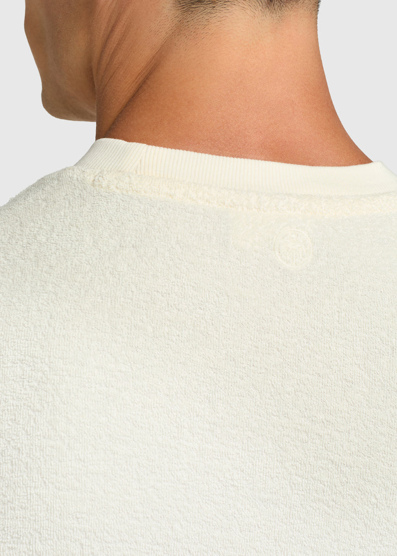 Toweling Bouclé Crewneck - Off White