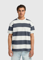 Big Stripe Tee - Ombre Blue