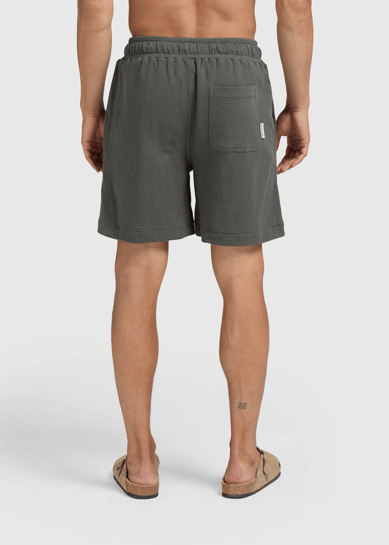 Relaxed Waffle Short- Chimera Green