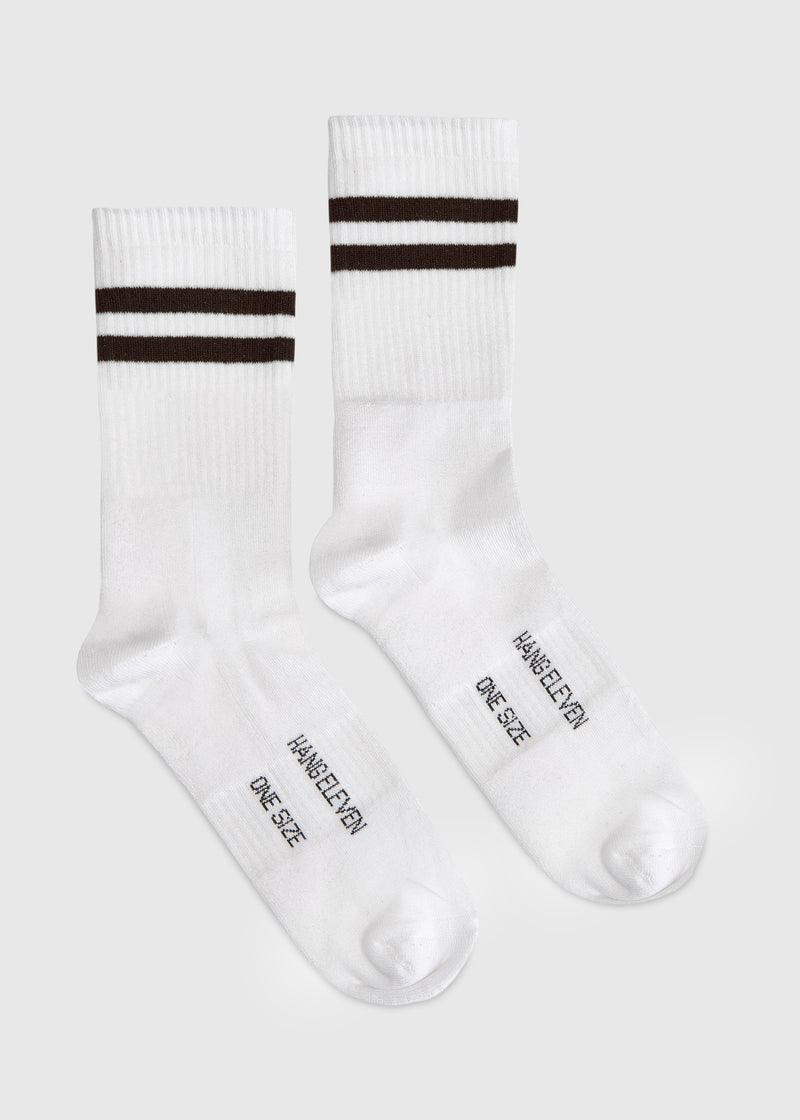 Hang Eleven Uni Striped Socks - Brown
