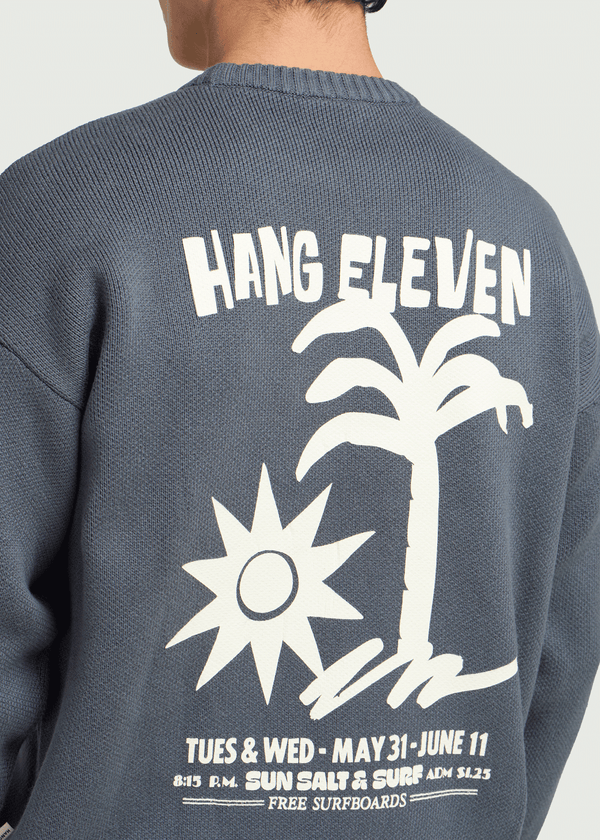 Paradise Knit Crewneck - Ombre Blue