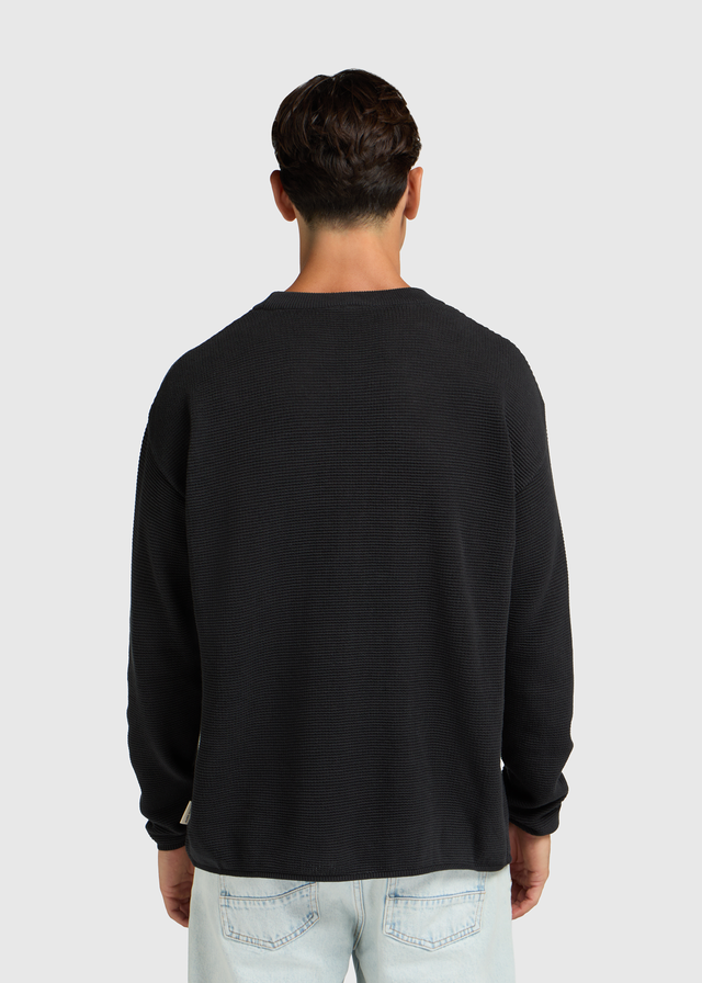 Fancy Structure Crewneck - Off Black