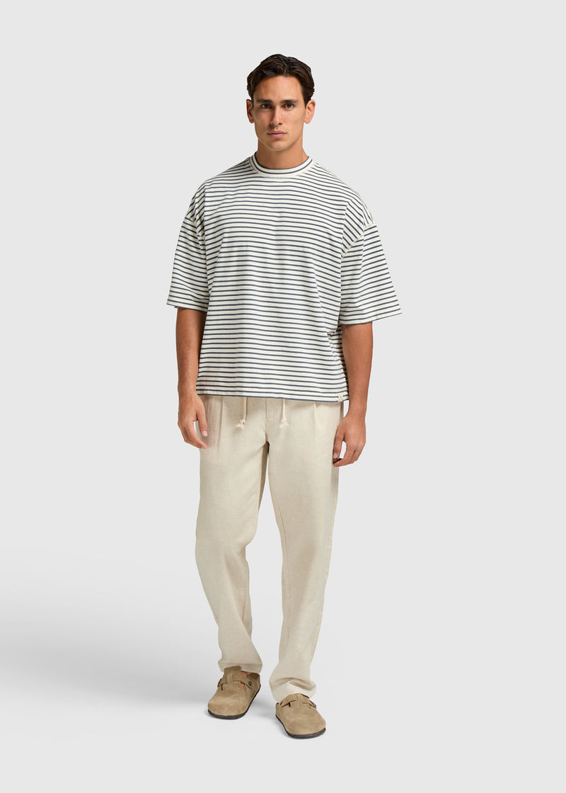 Boxy Stripe Tee - Ombre Blue