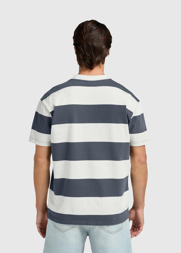 Big Stripe Tee - Ombre Blue