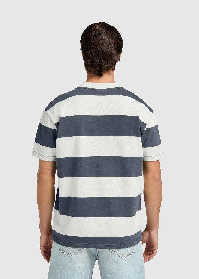 Big Stripe Tee - Ombre Blue