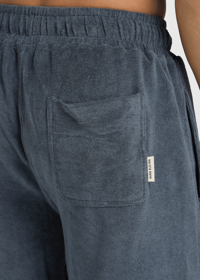 Frottee-Shorts – Marineblau